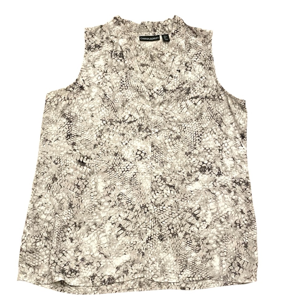 Cynthia Rowley Women's Snakeskin Print Sleeveless Top